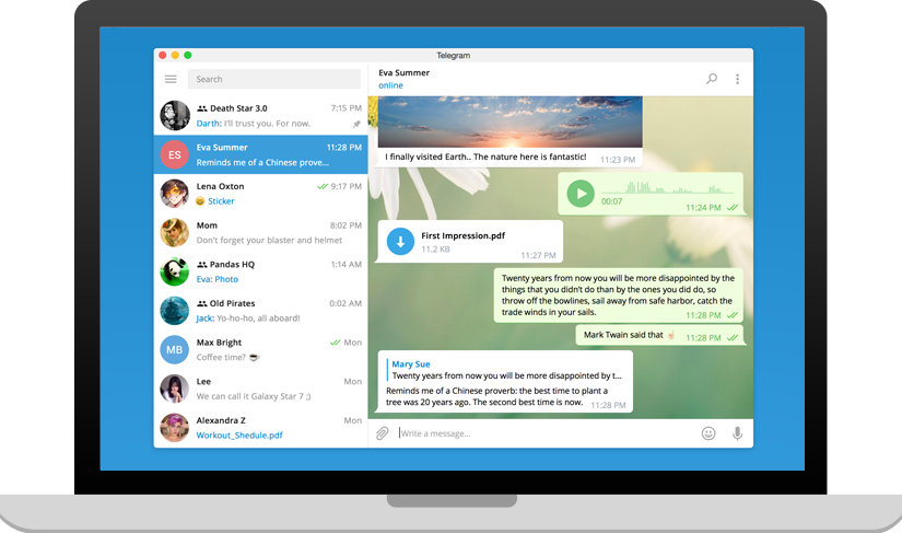 Telegram: cliente de mensajería instantánea